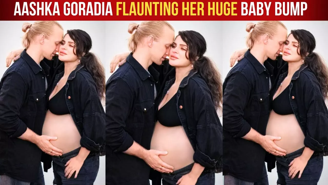 Heavily Pregnant Aashka Goradia Flaunting Baby Bump In Her Maternity Photoshoot