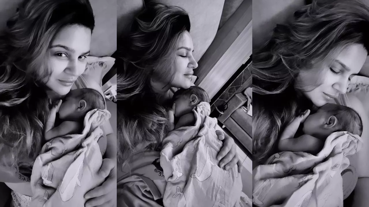 Aashka Goradia Reveals First Glimpse of Her Adorable Son in Heartwarming Video