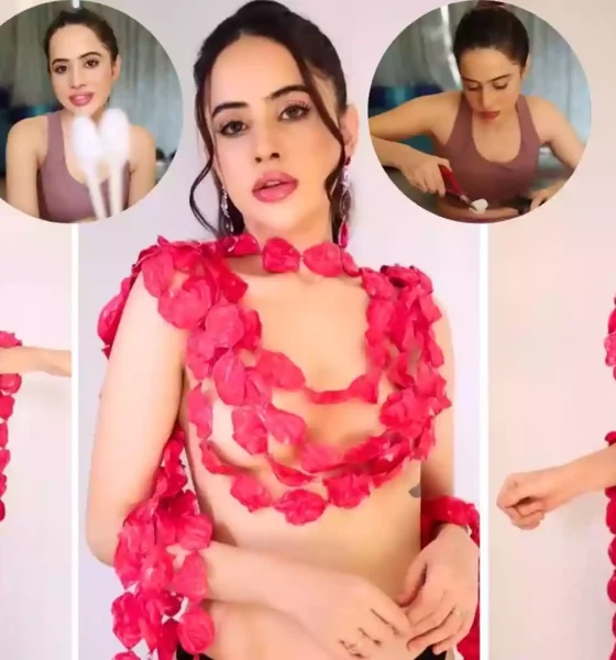 Urfi Javed Showed Topless Style In Front Of The Camera, Body Covered With Plastic Spoon