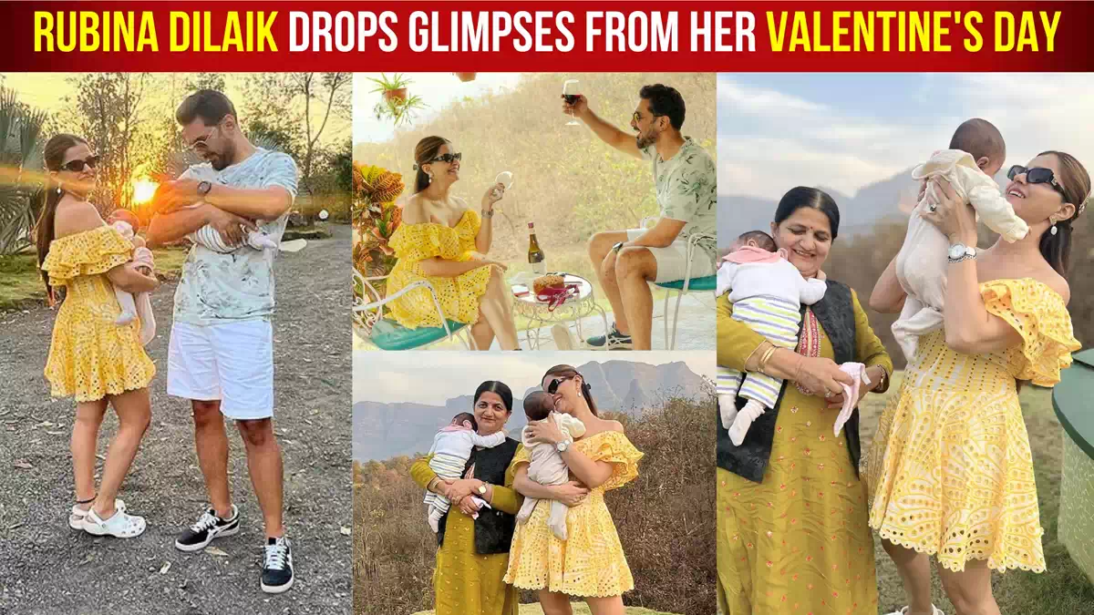 Rubina Dilaik Celebrates Valentines Day With Twins Daughter And Husband Abhinav Shukla
