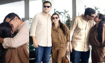 Vidya Balan and Siddharth Roy Kapur at Mumbai airport