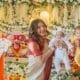 Sambhavna Seth with Avinash Dwivedi and their twins during Ganesh Puja