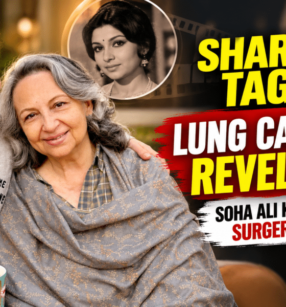 Soha Ali Khan with Sharmila Tagore, who underwent surgery after an early-stage lung cancer diagnosis.
